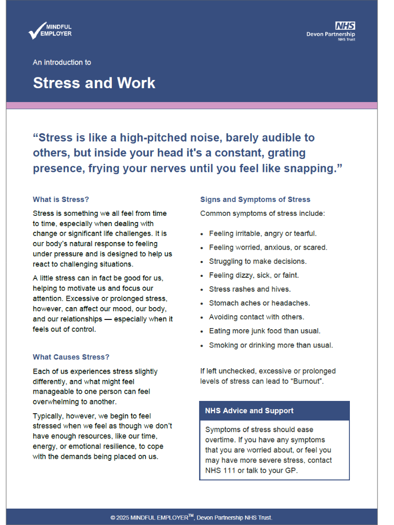 An Introduction to - Stress and Work